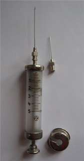 Medical VINTAGE Glass Syringe RECORD 5ml made in Poland  