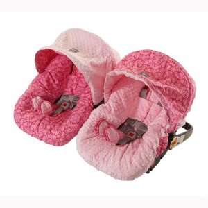  Boho Chic & Pnk Minky Infant Seat Cover reversible: Baby
