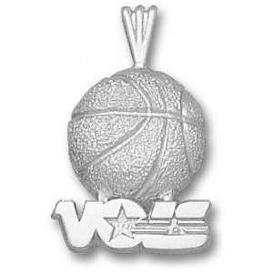 Tennessee Volunteers Solid Sterling Silver VOLS Basketball Pendant