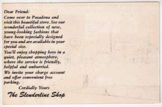 Postcard The Slenderline Shop in Pasadena, California  