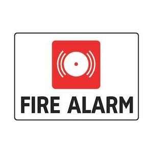  Reflective Sign,7x10 In,fire Alarm   ELECTROMARK 