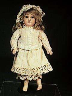 Pretty 9 S&H 1078 Bisque Socket Head Doll Brown Eyes Jointed Body 