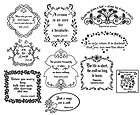 Saying Proverb Greetings Sentence //unmounted rubber stamps uncut 