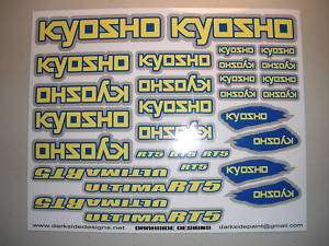 Custom vinyl printed Kyosho Ultima RT5 decals  