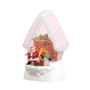  Pack of 2 LED Lighted Santa and Penguin Shimmer House 