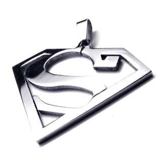   Steel Superman Symbol Pendant Black Gold Silver Superman Mens Pendant