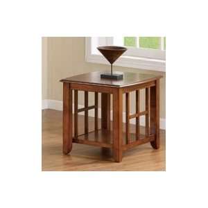  Solid Wood End Table in Antique Wood Finish by H M Shop 