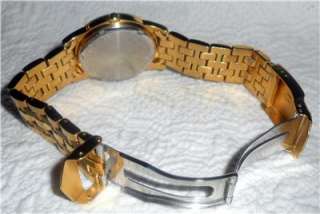 Gold Toned Bulova Quartz Diamonds Stainless Steel Watch in Box New 