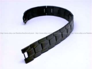   Stainless Steel Bracelet Bangles Gloss Black Link w/ Tracking No SS002