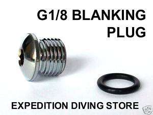 Male G1/8 BSPP Blank / Blanking Plug Regulator Poseidon  