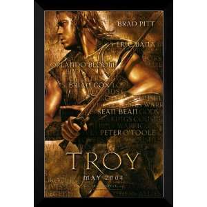  Troy FRAMED 27x40 Movie Poster Brad Pitt