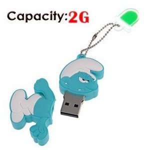  2G Rubber USB Flash Drive with Shape of Angry Smurfs Electronics