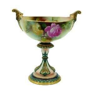  Royal Worcester Pedestal Dish   Roses by Reginald Austin 