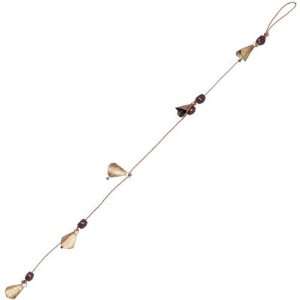Recycled Brass String Bells Red Beads (each):  Home 