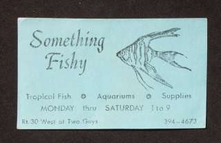 1970s? Something Fishy Tropical Fish Two Guys York PA  