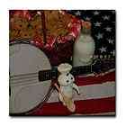 TILE COASTER ~ Banjo Mandolin USA Flag PILLSBURY DOUGH BOY Cookies 