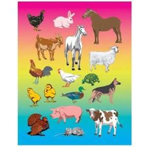  Hygloss Farm Animal Stickers: Toys & Games