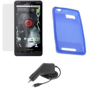   Film + Car Charger for Motorola Droid X ,Droid X2 CDMA Cell Phone