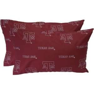 Texas A&M Aggies King Pillow Case Set Patio, Lawn 