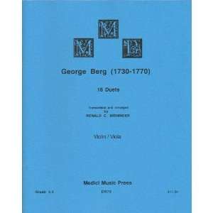  Berg Sixteen Duets, Violin and Viola /Dishinger Musical 