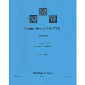  Berg Sixteen Duets, Violin and Viola /Dishinger: Musical 