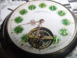 Rare antique BONHEUR Brevet visible balance Regulator pocket watch 