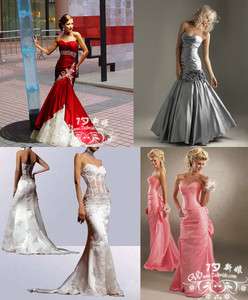 Taffeta / Lace / Satin Mermaid Style Evening Dress / Wedding Ball Gown 