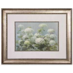  Uttermost 57.6 Inch White Hydrangea Garden Prints Hanging 