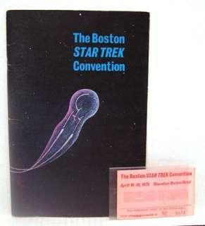 1976 Boston Star Trek Convention Program Book & Badge  