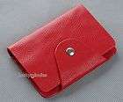   Snap Closure Soft Feel Lady Women Credit ID Business Card Holder Book