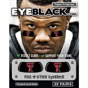  BSS   Texas Tech Red Raiders NCAA Peel & Stick Eyeblack 
