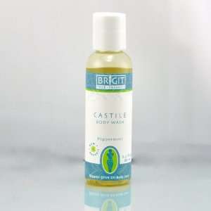  Brigit True Organics  PEPPERMINT Castile Body Wash, 2.3 fl 