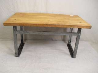 Industrial Metal Frame Wood Top Kitchen Table (1111)*.  