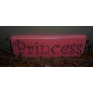  Rustic Chic Shabby PRINCESS Wood Sign: Home & Kitchen