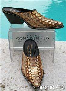 Donald Pliner ~$595 ~WESTERN COUTURE ~HAND PAINTED GENUINE PYTHON 