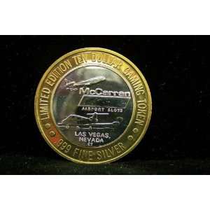  McCarran Airport Silver Casino Strike Vegas Sign CT Mint $ 
