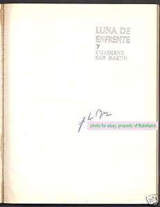 Jorge Luis Borges Book Luna De Enfrente & Signature 70  