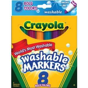  Crayola Broad Line Washable Markers Bold Colors 8/: Home 