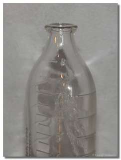 Vintage Hazel Atlas Glass Kittens Baby Milk Bottle  