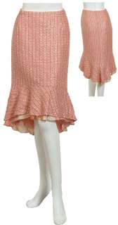Feminine ESCADA Tweed Silk Boucle Skirt 40 10 $750 NEW  