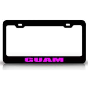  GUAM Country Steel Auto License Plate Frame Tag Holder 