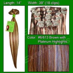   613 Medium Brown w/ Platinum Highlights   14 in   925586: Beauty