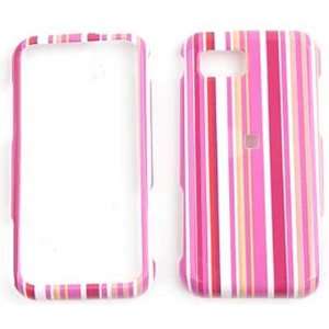 Samsung Eternity A867 Pink/Orange Stripes Hard Case/Cover 