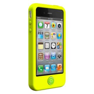 SwitchEasy Colors Silicone Case for iPhone 4 4S Lime w/ screen gurards 