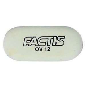  Factis Oval Egg Soft Erasers   2.5 x 1.125   Pack of 12 