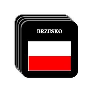  Poland   BRZESKO Set of 4 Mini Mousepad Coasters 