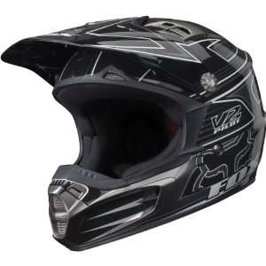   V2 Off Road/Dirt Bike Motorcycle Helmet   Black / Large: Automotive