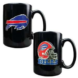 Buffalo Bills 2pc Gameball Coffee Mug Set:  Kitchen 