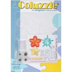 Provo Craft Coluzzle Shape Template with Clear Stamp Set Card I Gami 