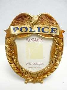 VANMARK BLUE HATS OF BRAVERY FRAME POLICE BADGE EAGLE  